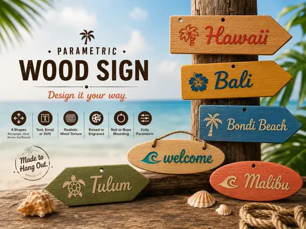 Custom Textured Wood-Style Sign