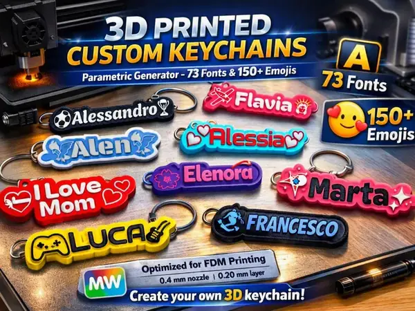 Custom Keychain – Font & Emoji