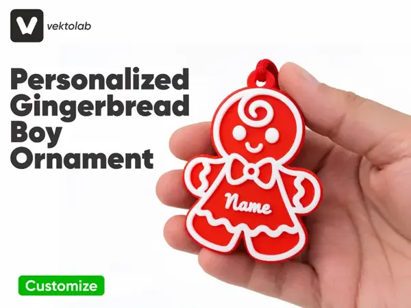 Custom Gingerbread Boy Name Ornament