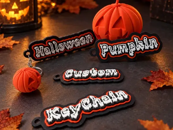 Custom Halloween Name Keychain