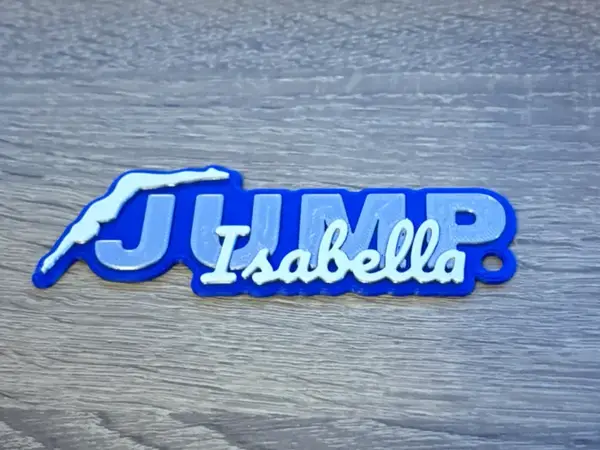 Custom JUMP Name Keychain – Diving Gift