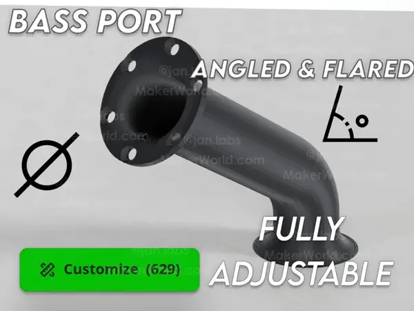 Custom Speaker Port with Bend & Flares