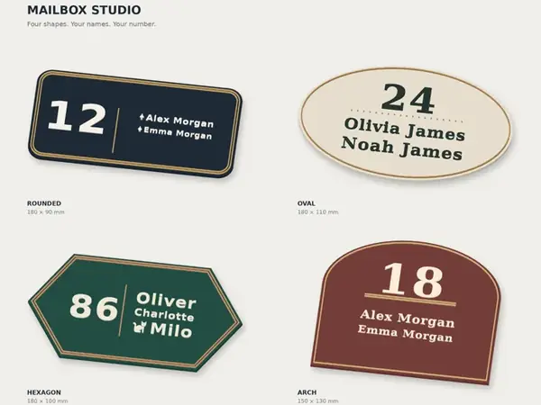 Custom Mailbox & House Number Plates