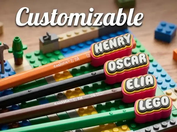 Custom Brick Pencil Toppers