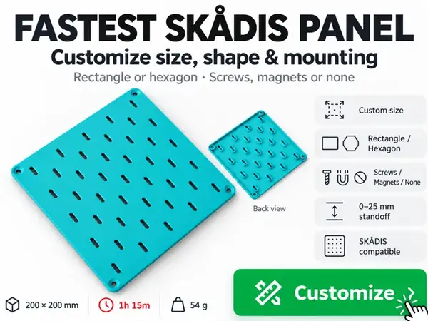 Custom Size & Shape SKÅDIS Pegboard