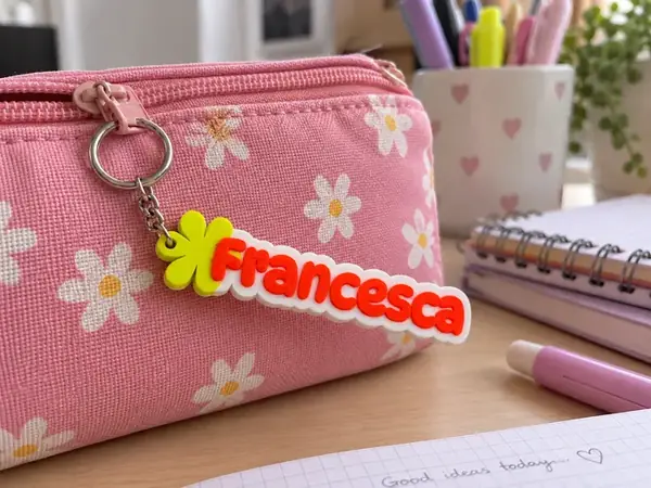 Custom School Name Keychain with 10 Symbols