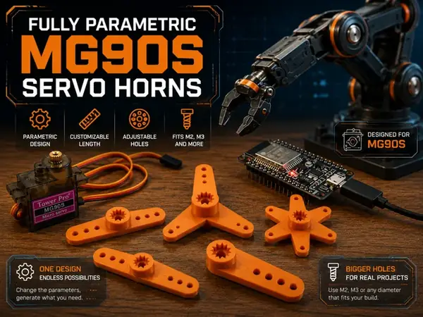 Custom MG90S Servo Horns