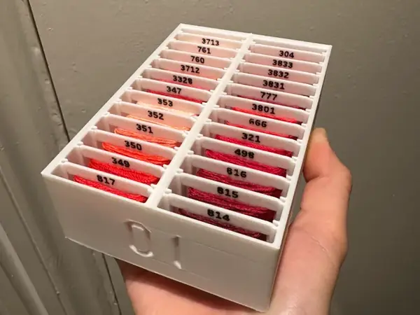 Official DMC Color Chart Numbered Bobbins