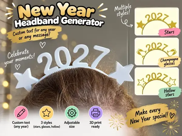 Custom New Year Headband