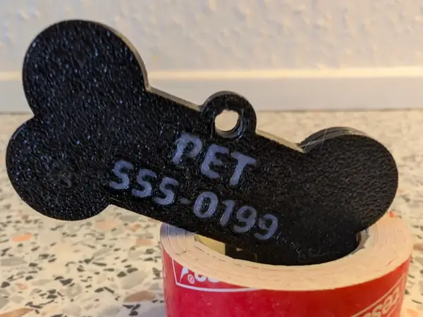 Custom Dual-Sided Pet Tag (No Glue)