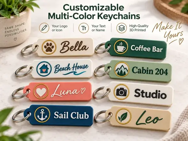 Custom Multi-Color Keychain