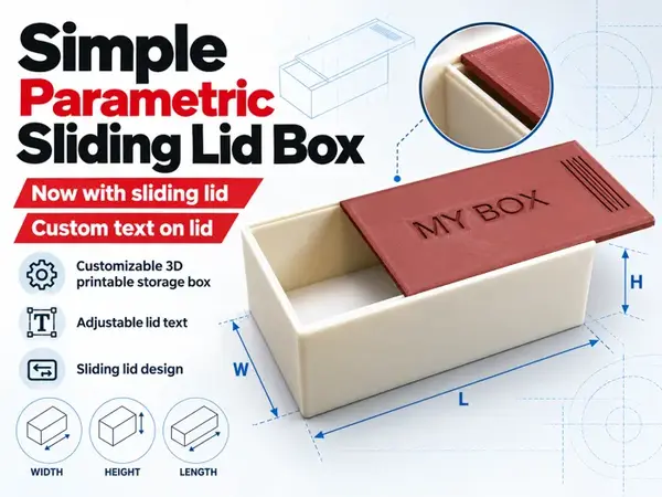 Custom Text Sliding Lid Box