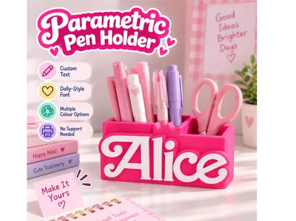 Custom Name Pen Holder Desk Organizer