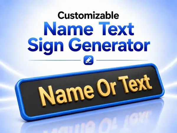 Custom Name Text Sign
