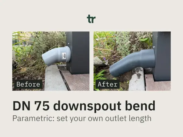 Custom DN 75 Long Downspout Bend