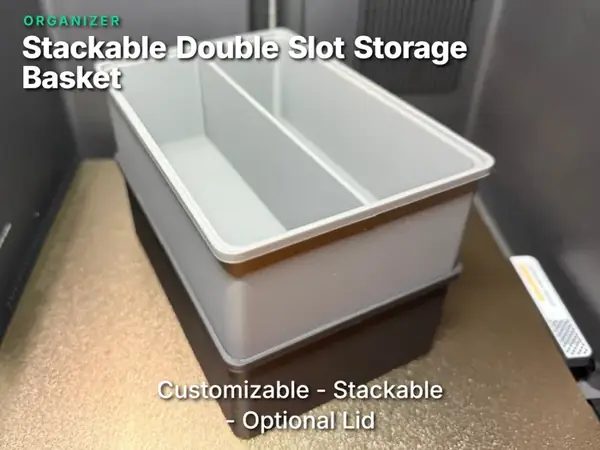 Custom Stackable Double-Slot Storage Box