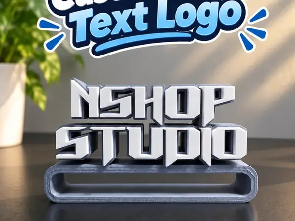 Custom Text Logo Desk Sign