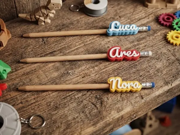 Custom Pencil Topper – Pacifico Font