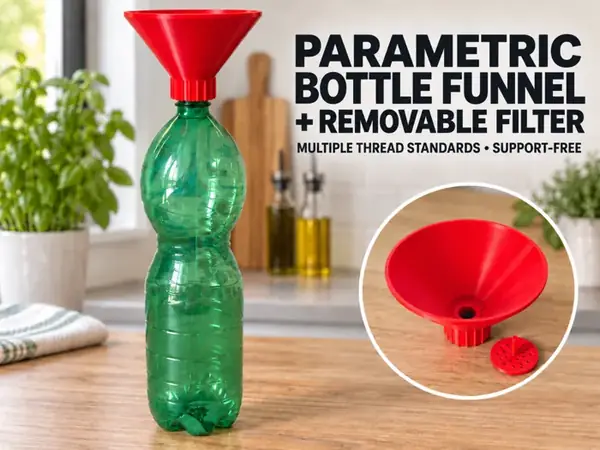 MultiFit PET Bottle Funnel with Removable Filter