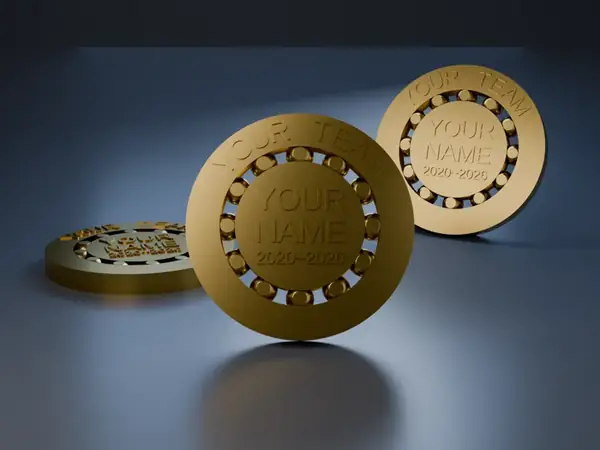 Custom Print-in-Place Ball Bearing Coin