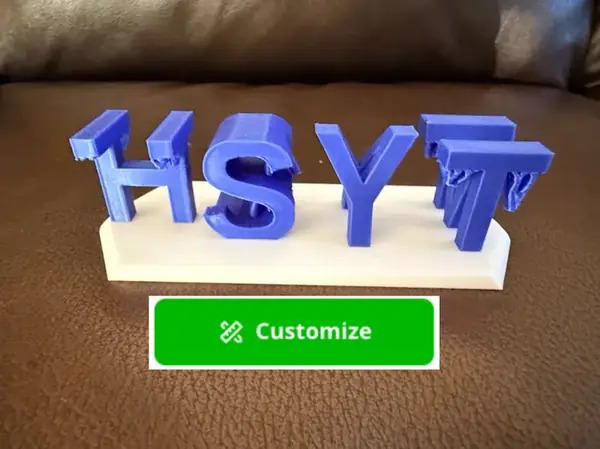 Custom HSYT Team Print-in-Place