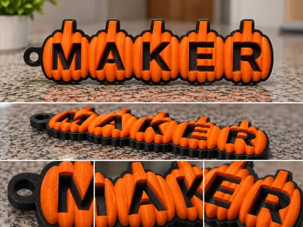 Custom Halloween Pumpkin Keychain