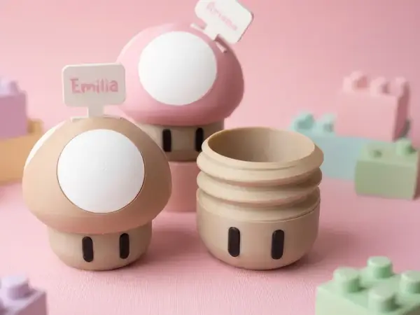 Cute Mushroom Piggy Bank with Custom Name