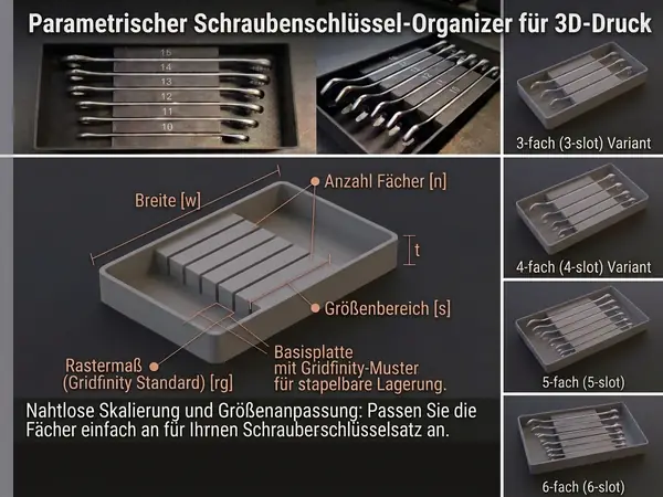 Custom Gridfinity Wrench Organizer