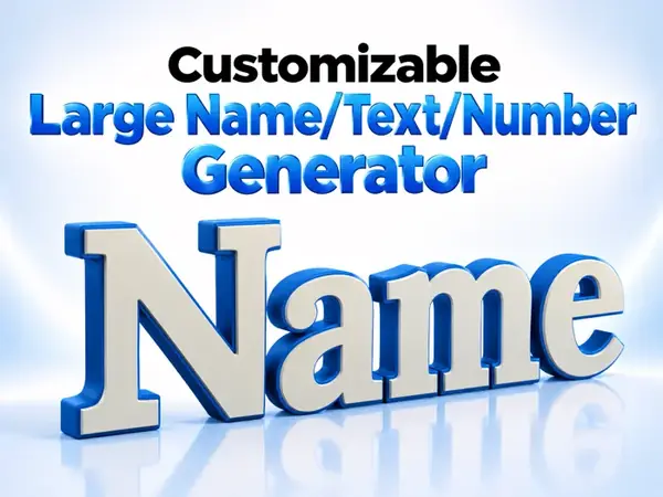 Custom Large Letters & Numbers