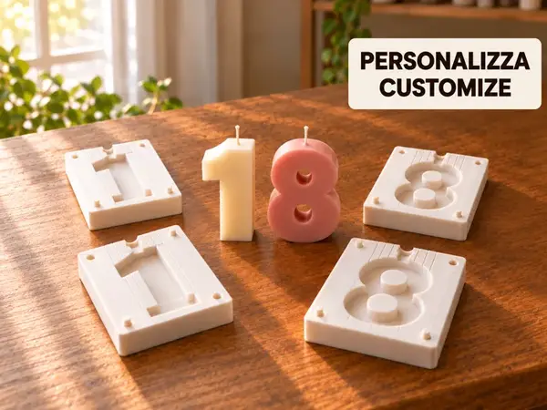 Custom Number Candle Molds 0–9