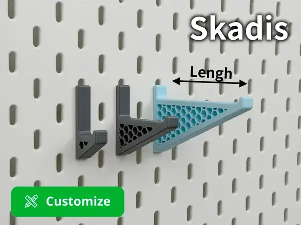 Custom-Size Skadis Hooks
