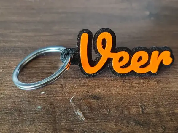 Custom Two-Color Multi-Name Keychains