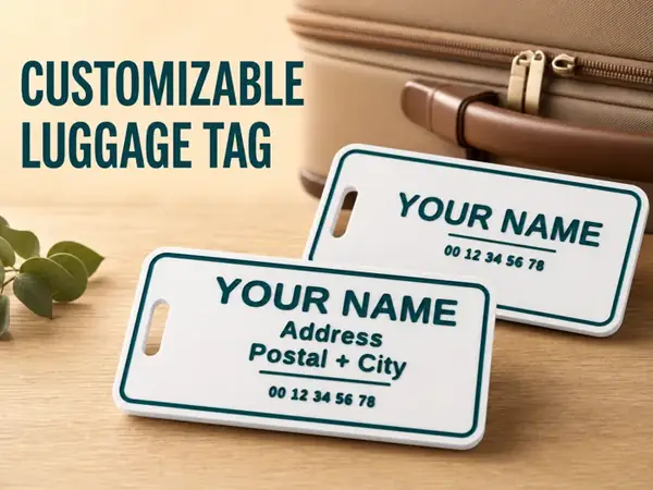 Custom Luggage Tag – 3 Lines & Phone Number