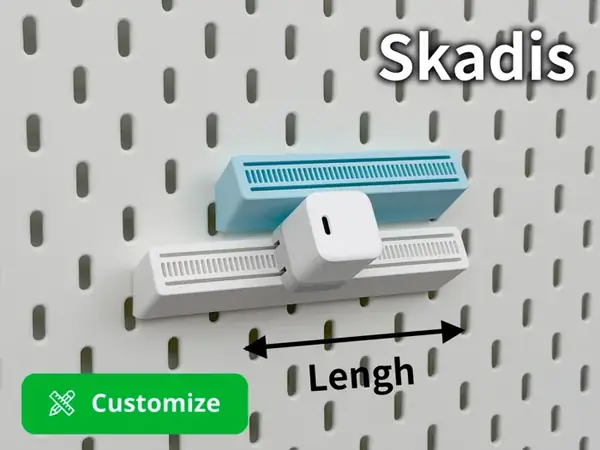 Custom-Size Skadis Charger Organizer