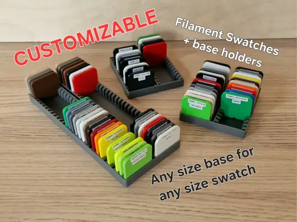 Filament Swatches with Base Holder