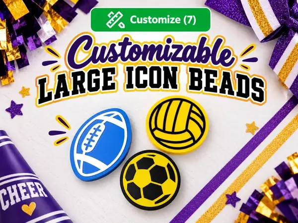 Custom Large Sports & Emoji Icon Beads
