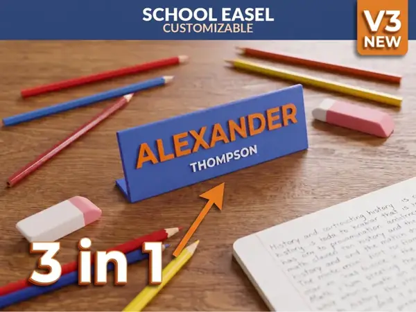 Custom 3-in-1 School Nameplate