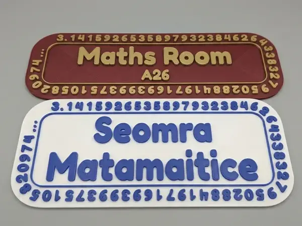Custom Pi Digits Math Room Door Sign