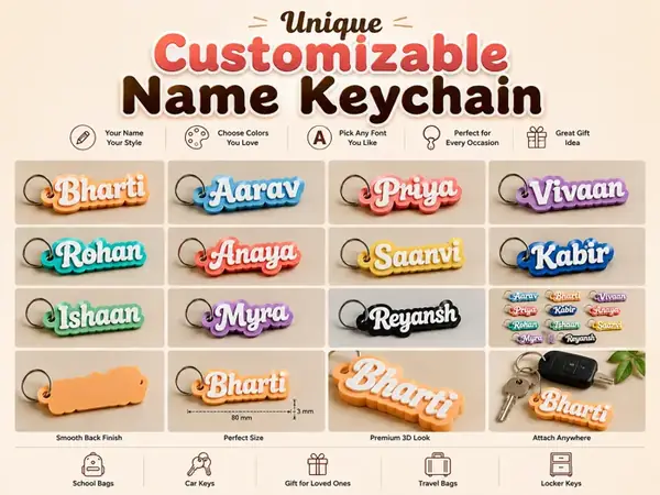 Custom Unique Name Keychain