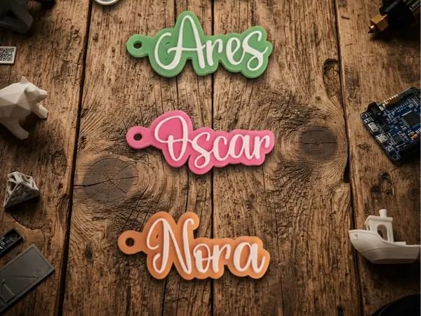 Custom Typography Keychain – Bogi