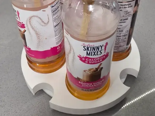 4-Bottle Rotating Syrup Carousel (Bearing-Free)