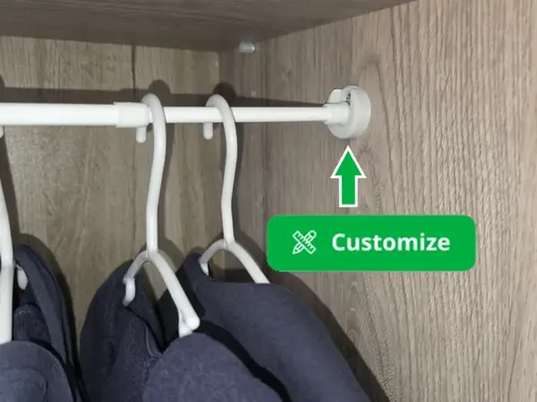 Custom Wardrobe Rail Bracket