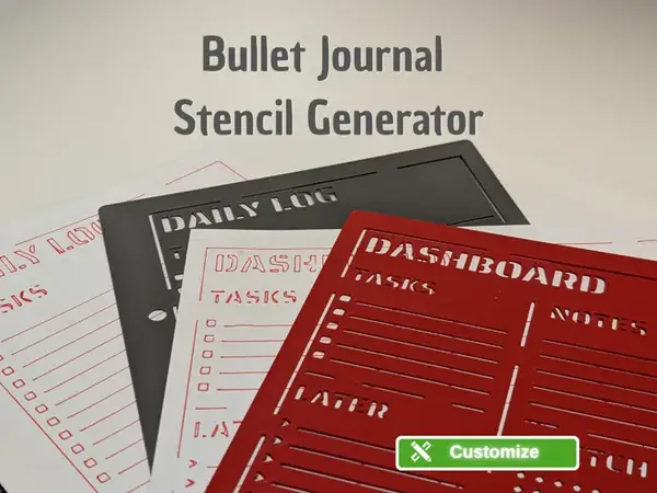 Custom Bullet Journal Stencil