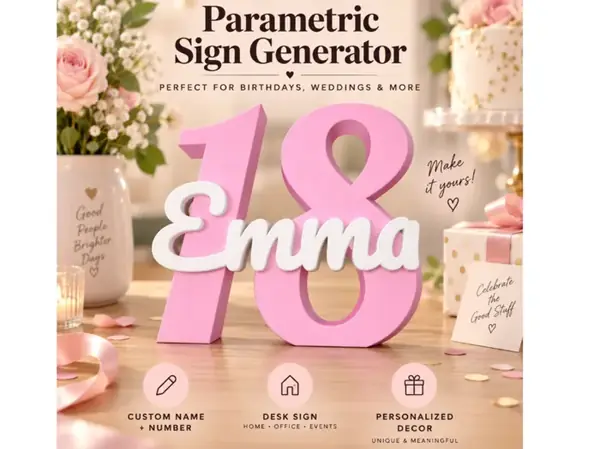 Custom Birthday Name & Number Sign