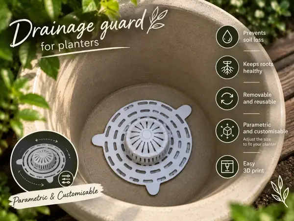 Custom Planter Drain Guard