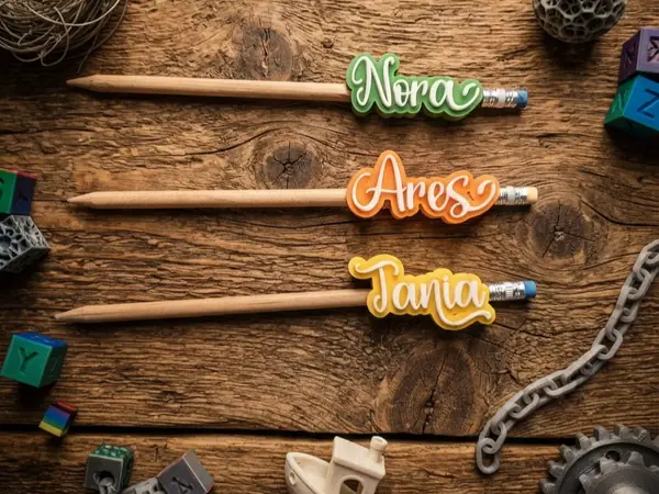 Custom Bogi Typography Pencil