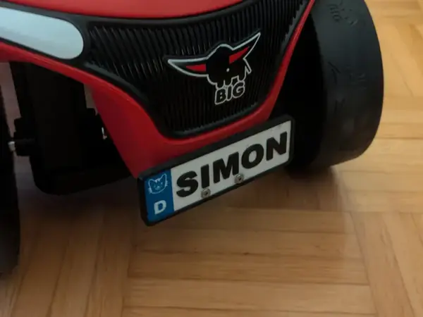 Custom BIG Bobby Car Neo License Plate