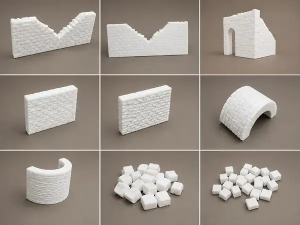Custom Diorama Bricks, Stones & Walls
