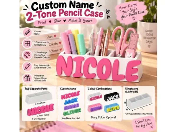 Custom Name Pencil Holder Organizer