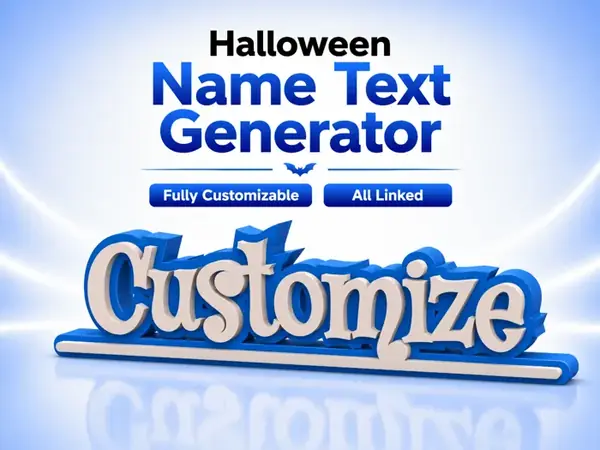 Custom Halloween Name Text